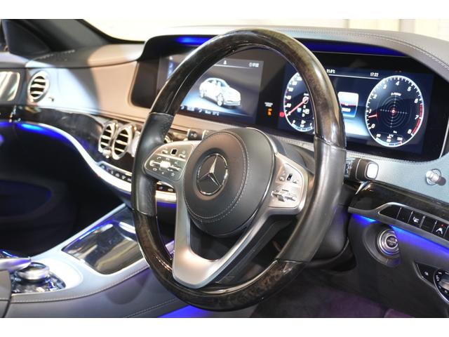 Sクラス S560ロング AMGライン プラス レザーEXCPKG 後期 黒革 ヒーター&クーラー リラクゼーション機能 SR 純正ナビ フルセグTV CarPlay Burmester HUD AMGエアロ&20AW 2年保証(11枚目)