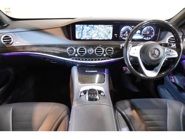 Ｓクラス Ｓ４００ｄ　ＡＭＧラインプラス　レザーＥＸＣＰＫＧ　後期　黒革　ヒーター＆クーラー　リラクゼーション機能　ＳＲ　純正ナビ　フルセグＴＶ　ＣａｒＰｌａｙ　Ｂｕｒｍｅｓｔｅｒ　ＨＵＤ　ＡＭＧエアロ＆２０ＡＷ　２年保証（4枚目）
