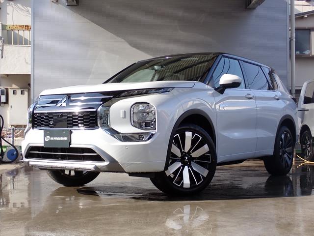 アウトランダーPHEV Pエグゼクティブパッケージ メーカー保証 CEV補助 セミアニリンレザー サンルーフ マイパイロット デジタルインナーミラー YAMAHAスピーカー 12.3インチディスプレイナビ HUD 全方位カメラ ミツビシコネクト(50枚目)