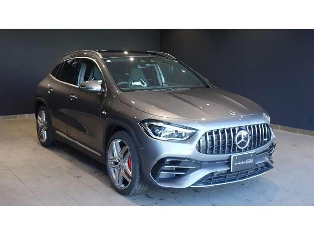 ＧＬＡクラス ＧＬＡ４５　Ｓ　４マチック＋　４ＷＤ　デモカー　アドバンスド　ワンオーナー　禁煙車　シートエアコン　パノラマＳＲ　シートヒーター　バックモニター　ナビＴＶ　本革シート　ＬＥＤライト　ＰＴＳ　アイドリングストップ　サイドカメラ　ＥＴＣ　レーダークルコン　地デジ（2枚目）