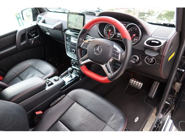 Ｇクラス Ｇ３５０ｄ　デジーノマヌファクトゥーアエディション１オーナー　点検記録簿８枚（ディーラー）　限定車　ｄｅｓｉｇｎｏピアノラッカーウッドＩＮＴ　ｄｅｓｉｇｎｏレッドシートベルト　フロントベンチレーション　全席シートヒーター　レッド／ブラックツートンステアリング（8枚目）