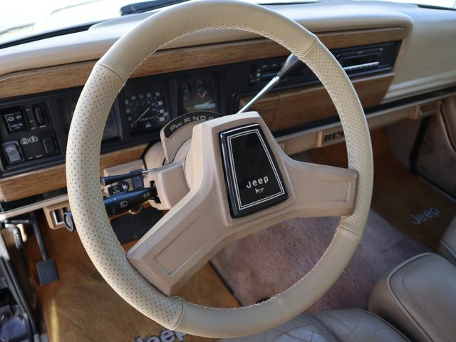 ジープ・グランドワゴニア 1991y 最終モデル 5.9L V8 ビルシュタインショック 純正15インチAW ホーリー製キャブ ヒッチメンバー ルーフレール 記録簿 フォグ エアコン Bluetoothオーディオ ETC(9枚目)