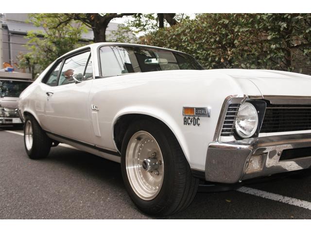 シボレーノーバ ベースグレード　１９７０ＭＹ　０６年登録国内１オーナー　ブラック内装レストア　　　　ＡＴＯ／Ｈ・ディーラー系工場の記録１３枚　３５０エンジン　ホーリーキャブ・クローム加工　Ａレーシング１５ＡＷ　外マフラー（30枚目）
