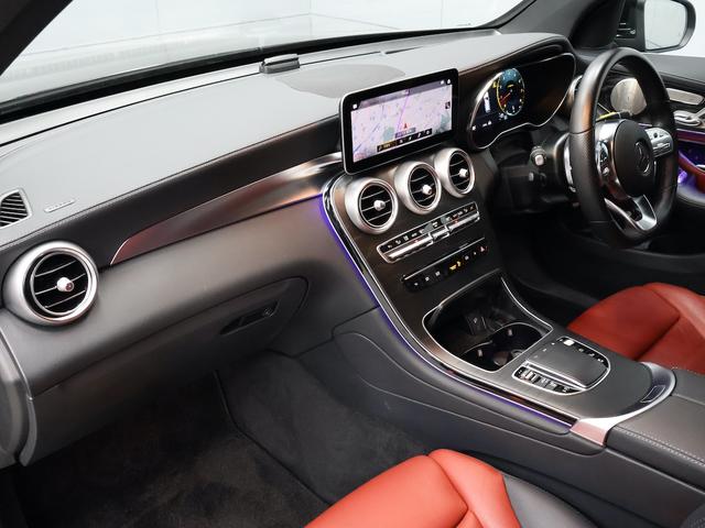 GLC GLC300 4マチック AMGライン 1オ-ナ- サンルーフ スマートキー ACC レザーシート シートヒーター メモリー機能付き電動シート 純正ナビ Bluetooth ETC 全周囲カメラ オートテールゲート 記録簿 スペアキーあり(9枚目)