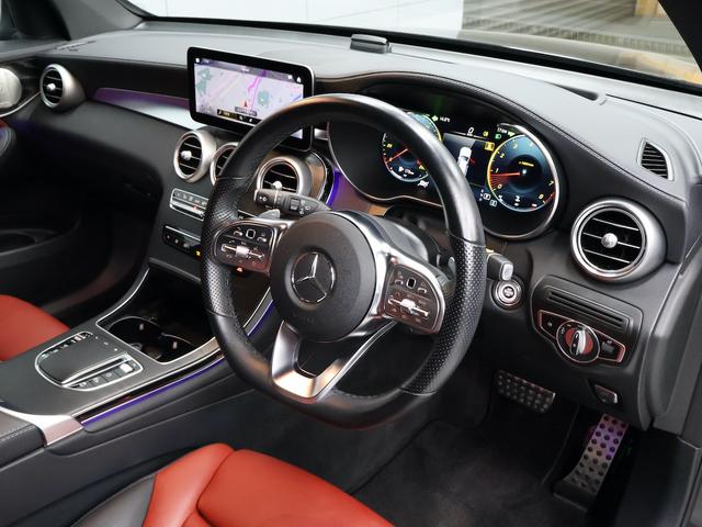 GLC GLC300 4マチック AMGライン 1オ-ナ- サンルーフ スマートキー ACC レザーシート シートヒーター メモリー機能付き電動シート 純正ナビ Bluetooth ETC 全周囲カメラ オートテールゲート 記録簿 スペアキーあり(10枚目)