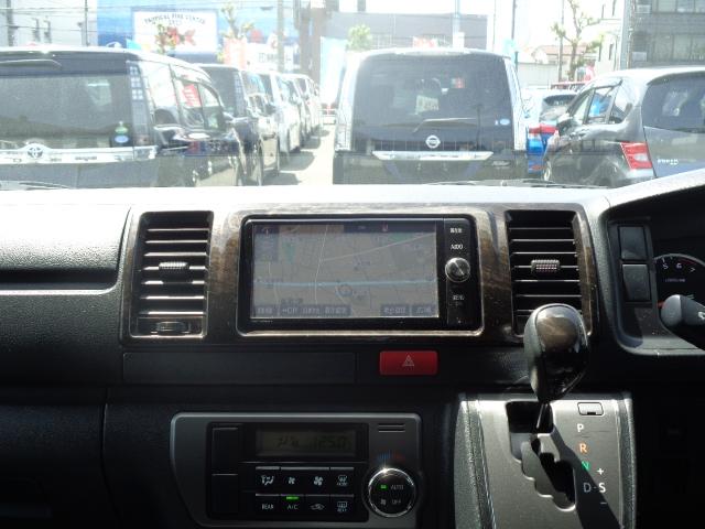 スーパーGL ダークプライム SDナビ 地デジTV バックカメラ Bluetooth ETC スマートキー 小窓付き両側スライドドア ハーフレザー TRDエアロ TRDマフラー 純正LEDヘッドライト 15AW(18枚目)