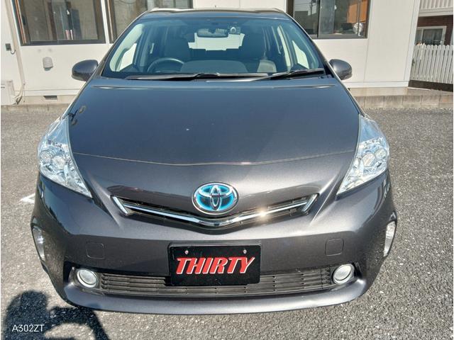 プリウスアルファ G 7人乗り クルコン LEDヘッド 前フォグ 純正ナビ Bluetooth フルセグ バックカメラ USB CD DVD プッシュスタート スマートキー 純正アルミ 禁煙車(2枚目)