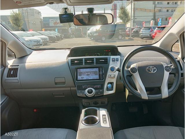 プリウスアルファ G 7人乗り クルコン LEDヘッド 前フォグ 純正ナビ Bluetooth フルセグ バックカメラ USB CD DVD プッシュスタート スマートキー 純正アルミ 禁煙車(21枚目)