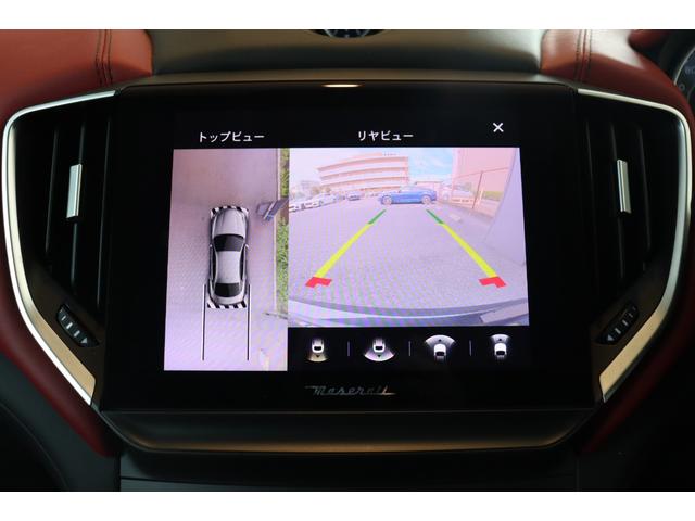 ギブリ ＧＴハイブリッド　ワンオーナー　ツーリングＰ　フル・プレミアムレザー（ロッソ）前後シートヒーター　ヘッドレスト・トライデントステッチ　サラウンドビューカメラ　ガラスＳＲ・レッド・キャリパー　２０ＡＷ（テゼオ）（35枚目）