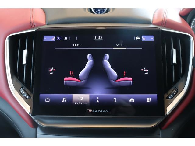 ギブリ ＧＴハイブリッド　ワンオーナー　ツーリングＰ　フル・プレミアムレザー（ロッソ）前後シートヒーター　ヘッドレスト・トライデントステッチ　サラウンドビューカメラ　ガラスＳＲ・レッド・キャリパー　２０ＡＷ（テゼオ）（37枚目）