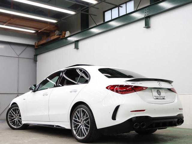 Cクラス C43 4マチック 現行 RSP 赤/黒革 パノラマSR 純正ナビ TV ブルメスターS Carplay LEDハイパフォ AMGリアルパフォーマンスサウンド AMG強化ブレーキ AMGエアロ&19インチAW 2年保証(5枚目)