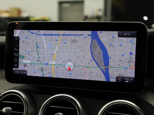 Cクラス C43 4マチッククーペ レーダーSP 黒革 ヒーター パノラマSR ナビTV ブルメS Carplay Bカメ HUD LEDヘッドライト 自動Rゲート AMGスタイリング AMGエグゾースト AMG19インチAW 2年保証(10枚目)
