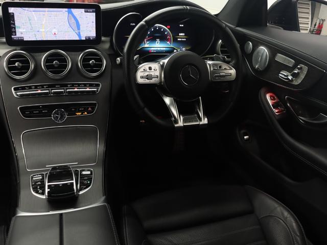 Cクラス C43 4マチッククーペ レーダーSP 黒革 ヒーター パノラマSR ナビTV ブルメS Carplay Bカメ HUD LEDヘッドライト 自動Rゲート AMGスタイリング AMGエグゾースト AMG19インチAW 2年保証(25枚目)