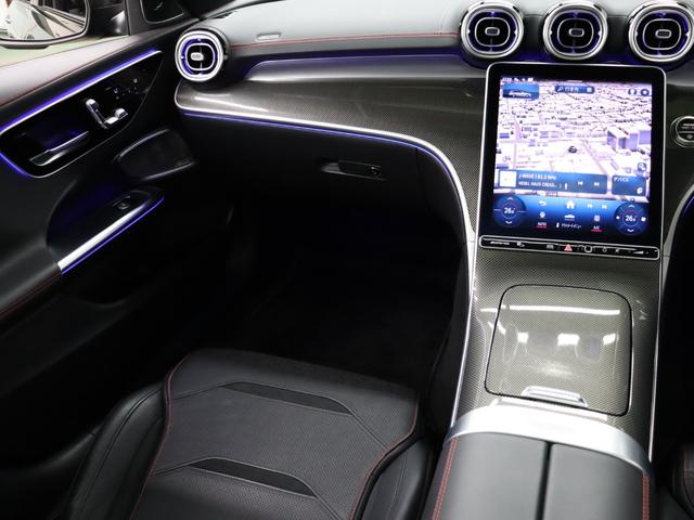 Ｃクラスステーションワゴン Ｃ４３　４マチック　１オナ　黒革　ベンチレーター　パノラマＳＲ　純正ナビ　フルセグ　ブルメスターＳ　ＨＵＤ　３６０カメラ　ＡＭＧサスペンション　ＡＭＧリアルパフォーマンスサウンド　ＡＭＧエアロ＆１９インチＡＷ　２年保証付（25枚目）