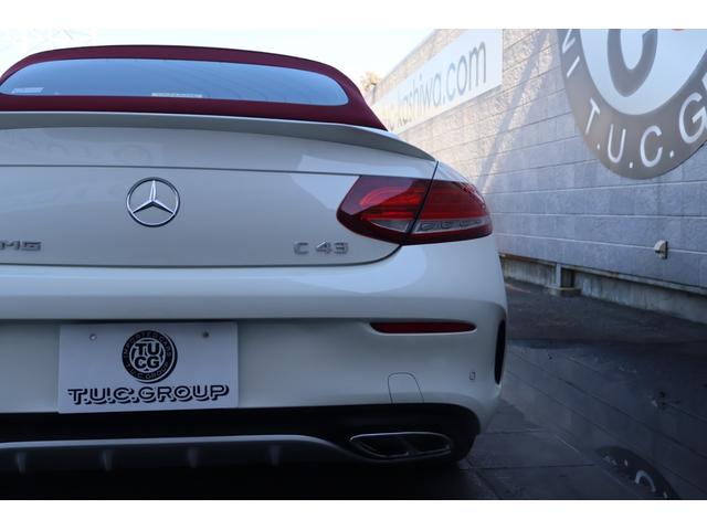 Ｃ４３　４マチック　カブリオレ　ＲＳＰ　ダークレッドソフトトップ　クランベリーレッド革　シートヒーター　エアスカーフ　エアキャップ　ナビＴＶ　Ｂモニター　ブルメスターＳ　ＨＵＤ　ＬＥＤヘッド　キーレスＧＯ　ＡＭＧ１９ＡＷ　２年保証(28枚目)