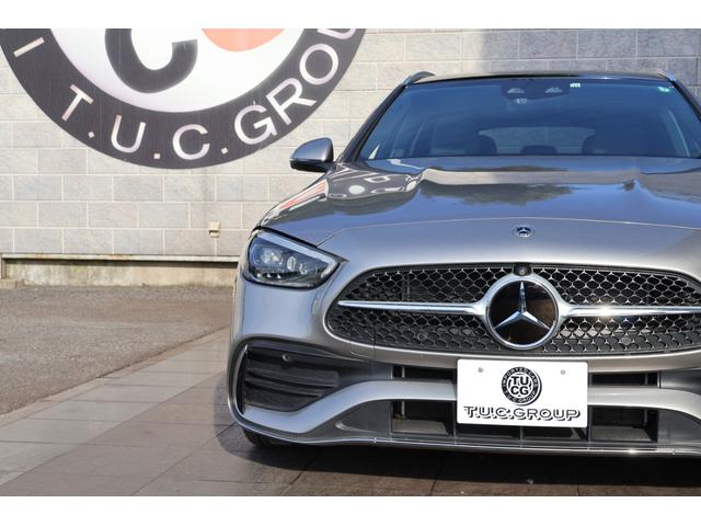 Cクラスステーションワゴン C200ステーションワゴンアバンギャルドAMGライP 1オーナー レーダーP レザーエクスクルーシブP ベーシックP パノラマSR シエナブラウン革 シートヒーター MBUX ARナビTV 電動Rゲート 360度カメラ HUD AMG18AW 2年保証(25枚目)