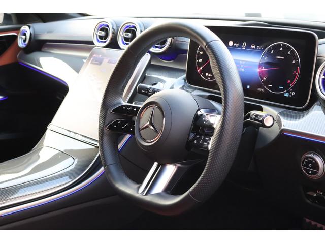 Cクラスステーションワゴン C200ステーションワゴンアバンギャルドAMGライP 1オーナー レーダーP レザーエクスクルーシブP ベーシックP パノラマSR シエナブラウン革 シートヒーター MBUX ARナビTV 電動Rゲート 360度カメラ HUD AMG18AW 2年保証(35枚目)