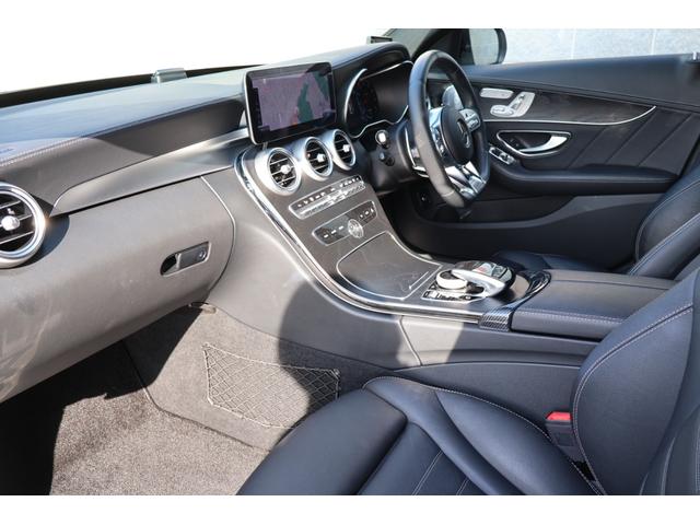 Cクラス C43 4マチック 後期 レーダーP ナイトP エアバランスP パノラマSR ブラック革シート シートH ナビTV AppleCarPlay ブルメスター フットトランクOP HUD KW車高調 AMG19AW 2年保証(23枚目)