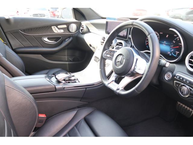 Cクラス C43 4マチック 後期 レーダーP ナイトP エアバランスP パノラマSR ブラック革シート シートH ナビTV AppleCarPlay ブルメスター フットトランクOP HUD KW車高調 AMG19AW 2年保証(27枚目)