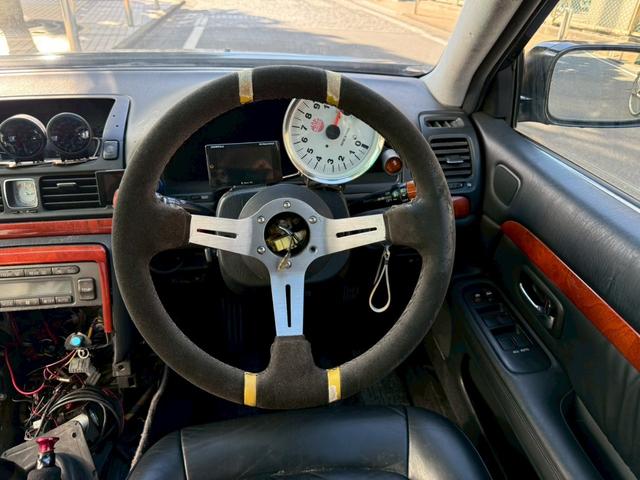 プログレ ＮＣ２５０　ウォールナットパッケージ　４ＡＴ→５ＭＴ公認　トラストタービン　車高調　社外アーム　前置きＩＣ　社外マフラー　追加メーター　オールペン（55枚目）