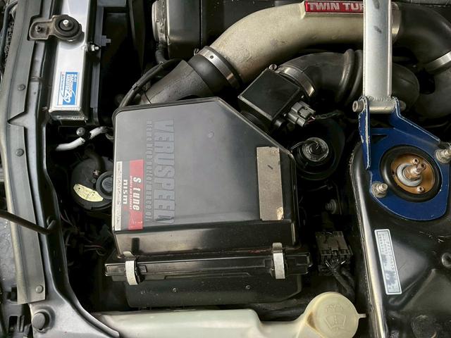 スカイライン ＧＴ－Ｒ　ＲＢ２６ＤＥＴＴ　ＦＵＪＩＴＳＵＢＯフロントパイプ　社外マフラー　Ｒ３５コイル流用　ＢＲＩＤＥセミバケ（39枚目）