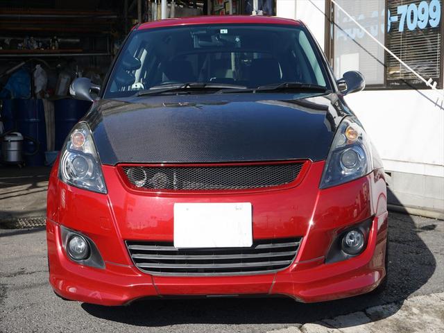 スイフト ＲＳ　禁煙車　カーボンボンネット　３連メーター　車高調　マフラー　ストラットタワーバー　外ドアミラー　ＺＥＲＯ１０００パワーフィルター　ＳチューンＥＣＵ　外マフラー　１６インチアルミ　ＥＴＣビッグスロットル（2枚目）