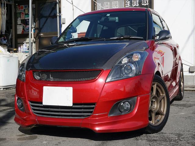 スイフト ＲＳ　禁煙車　カーボンボンネット　３連メーター　車高調　マフラー　ストラットタワーバー　外ドアミラー　ＺＥＲＯ１０００パワーフィルター　ＳチューンＥＣＵ　外マフラー　１６インチアルミ　ＥＴＣビッグスロットル（28枚目）