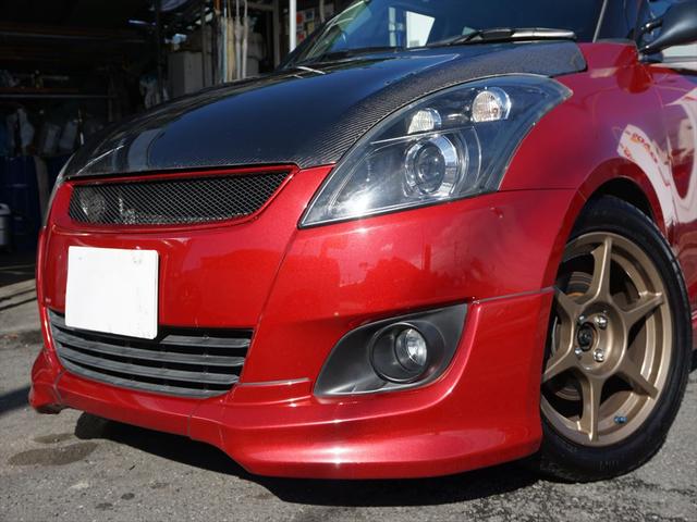 スイフト ＲＳ　禁煙車　カーボンボンネット　３連メーター　車高調　マフラー　ストラットタワーバー　外ドアミラー　ＺＥＲＯ１０００パワーフィルター　ＳチューンＥＣＵ　外マフラー　１６インチアルミ　ＥＴＣビッグスロットル（32枚目）