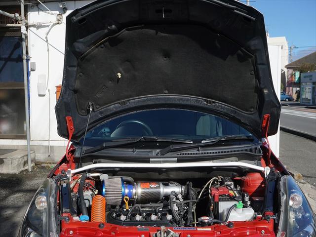 スイフト ＲＳ　禁煙車　カーボンボンネット　３連メーター　車高調　マフラー　ストラットタワーバー　外ドアミラー　ＺＥＲＯ１０００パワーフィルター　ＳチューンＥＣＵ　外マフラー　１６インチアルミ　ＥＴＣビッグスロットル（36枚目）
