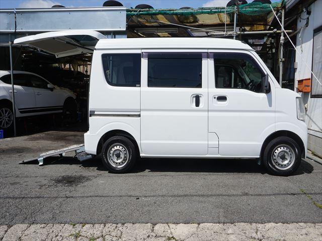 エブリイ 　福祉車両車いす移動車助手席側リヤシート付スロープ電動ウィンチ　手すり　４人乗り　ウィンチリモコンカロッツェリアナビ　キーレス　禁煙車　５ＧＳ　セカンド発進付　１年保証（4枚目）