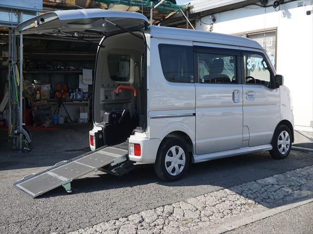 エブリイワゴン 　福祉車両車いす移動車分割式リヤシート　電動ウィンチ　ウィンチリモコン　車両非課税　スマートキー２個　エクリプスナビ　取説保証書　リヤヒーター　手すり　１年保証（27枚目）