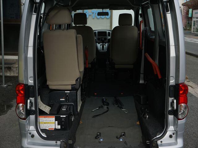 NV200バネットワゴン 福祉車両チェアキャブスロープ車いす2基 手すり 6人乗り 左オートステップ エクリプスナビバックカメラ 取説保証書 ETC(22枚目)
