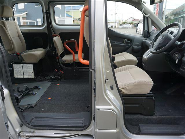 NV200バネットワゴン 福祉車両チェアキャブスロープ車いす2基 手すり 6人乗り 左オートステップ エクリプスナビバックカメラ 取説保証書 ETC(55枚目)