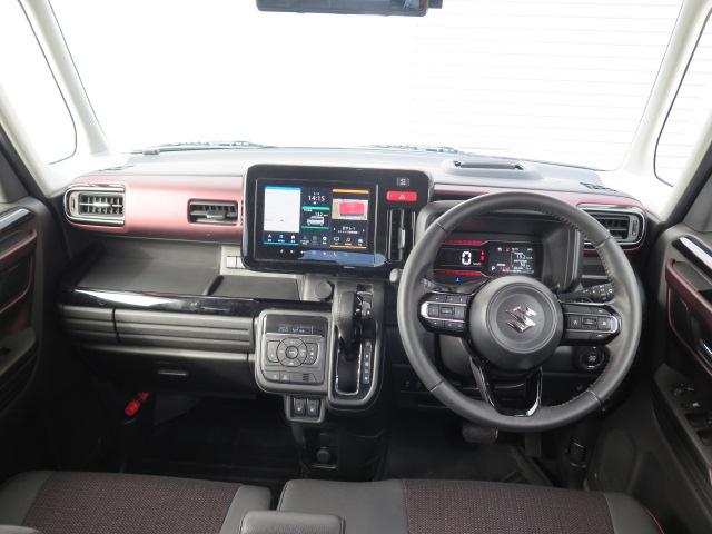 スペーシアカスタム ハイブリッドXSターボ 全方位モニター付ナビ スズキセーフティサポート スズキコネクト対応通信機装着車 前後ドラレコ付デジタルインナーミラー ETC2.0 両側電動スライドドア 電動パーキングブレーキ フロアマット HDMI(14枚目)