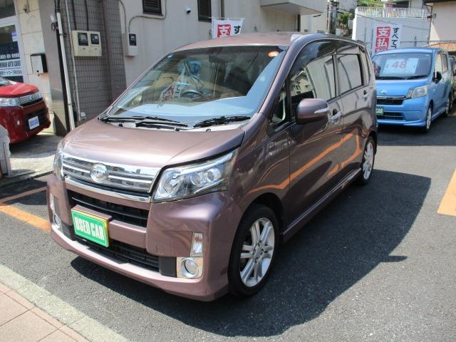 ムーヴ カスタム　ＲＳ　ターボ　純正ナビ　ワンセグＴＶ　アイドリングストップ　ＨＩＤライト　スマートキー　禁煙車（8枚目）