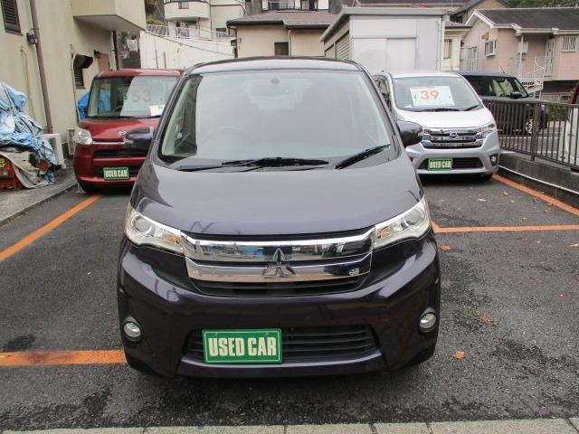 eKカスタム T ターボ 純正ナビ 地デジ バックカメラ スマートキー HIDライト(3枚目)