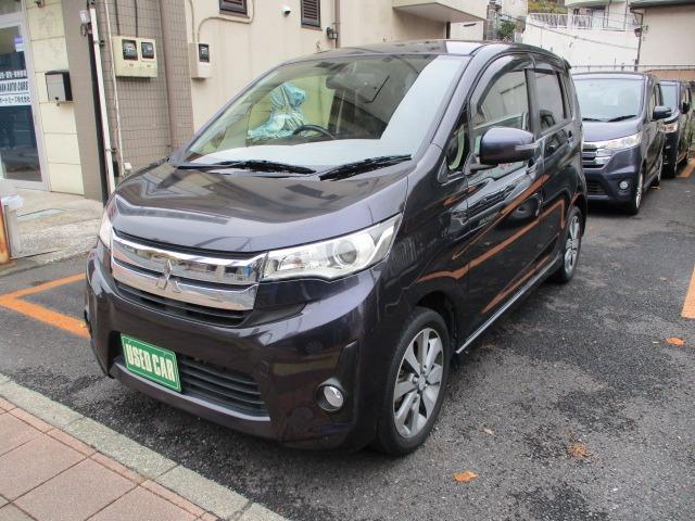 eKカスタム T ターボ 純正ナビ 地デジ バックカメラ スマートキー HIDライト(8枚目)