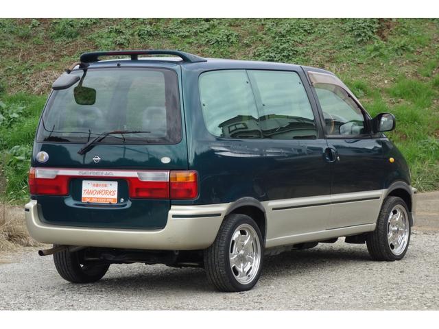 セレナ キタキツネ　４ＷＤ　８人乗り　３列シート　回転シート　フルフラット　Ｗサンルーフ　イージークロージャー　ＭＯＯＮＥＹＥＳ製スピードマスター　Ｗエアコン　キーレス　ＥＴＣ　キタキツネ専用グリルガード　ＳＲ２０ＤＥ（3枚目）