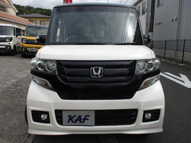 Ｎ－ＢＯＸカスタム ２トーンカラースタイル　Ｇ・ターボＬパッケージ　ワンオーナー　ＨＩＤ　フォグ　オートライト　オートドアミラー　両側パワースライドドア　クルコン　パドルシフト　純正ナビ　バックカメラ　地デジ　ＤＶＤ再生　ブルートゥース　ドラレコ　ウーファー　禁煙車（2枚目）