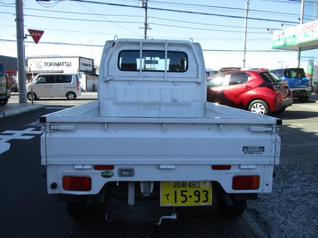 キャリイトラック ＫＣエアコン・パワステ　４ＷＤ　５速マニュアル　エアコン　パワステ　エアバッグ　三方開　ＡＭ／ＦＭラジオ　サイドバイザー　禁煙車（3枚目）