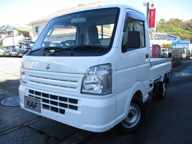 キャリイトラック ＫＣエアコン・パワステ　４ＷＤ　５速マニュアル　エアコン　パワステ　三方開　ＡＭ／ＦＭラジオ　ゲートプロテクタ　サイドバイザー　フロアマット　ＥＴＣ　禁煙車（7枚目）