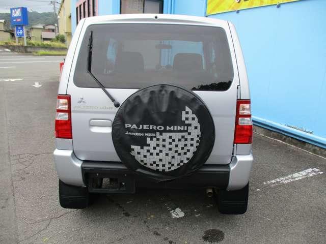 パジェロミニ ＸＲ　軽自動車　パジェロミニ　ＳＵＶ　キーレス　ＣＤ　背面タイヤ　ブラウン内装　走行３２０００キロ　車検整備付　関東仕入　１年間走行無制限保証（6枚目）