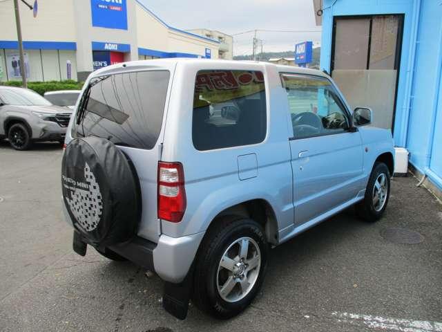 パジェロミニ ＸＲ　軽自動車　パジェロミニ　ＳＵＶ　キーレス　ＣＤ　背面タイヤ　ブラウン内装　走行３２０００キロ　車検整備付　関東仕入　１年間走行無制限保証（7枚目）