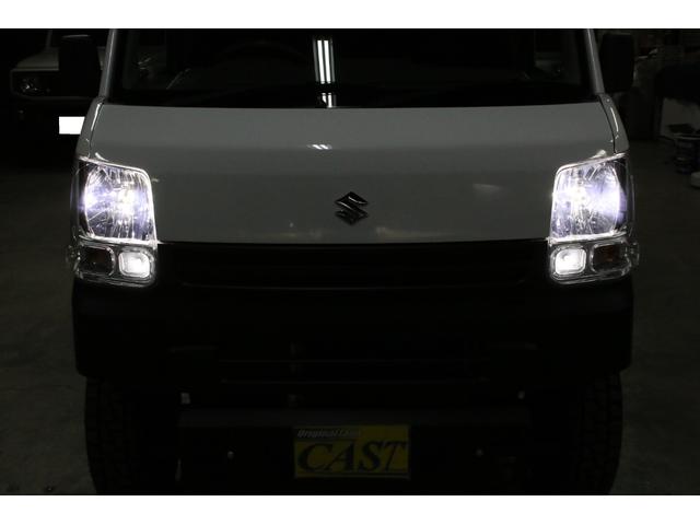 エブリイ ＰＡ　パートタイム４ＷＤ　ボタン切替　リフトアップ　１５インチアルミホイール　ショートバンパー仕様チッピング塗装　オリジナルスキッドプレート　ＬＥＤライト　ナビＴＶ　ブルートゥース　ＤＶＤ　Ｂカメ　ＥＴＣ（26枚目）