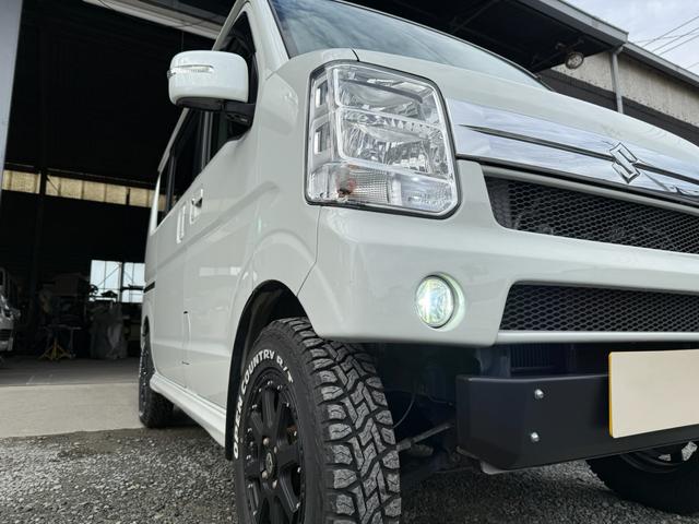 エブリイワゴン ＰＺターボスペシャル　プラスライン公認４インチリフトアップ　プラスライン前後バンパー　プラスラインマフラー　ＡＬＰＩＮＥ８インチナビ　ＡＬＰＩＮＥフリップダウンモニター　ＡＬＰＩＮＥデジタルインナーミラー　スキッドプレート（10枚目）