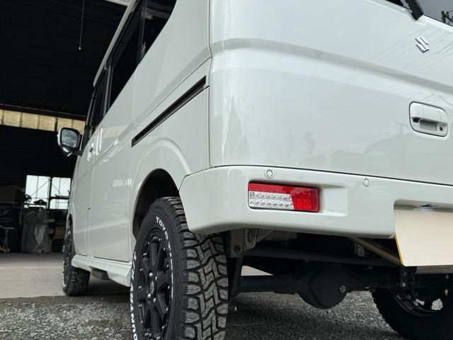 エブリイワゴン ＰＺターボスペシャル　プラスライン公認４インチリフトアップ　プラスライン前後バンパー　プラスラインマフラー　ＡＬＰＩＮＥ８インチナビ　ＡＬＰＩＮＥフリップダウンモニター　ＡＬＰＩＮＥデジタルインナーミラー　スキッドプレート（24枚目）
