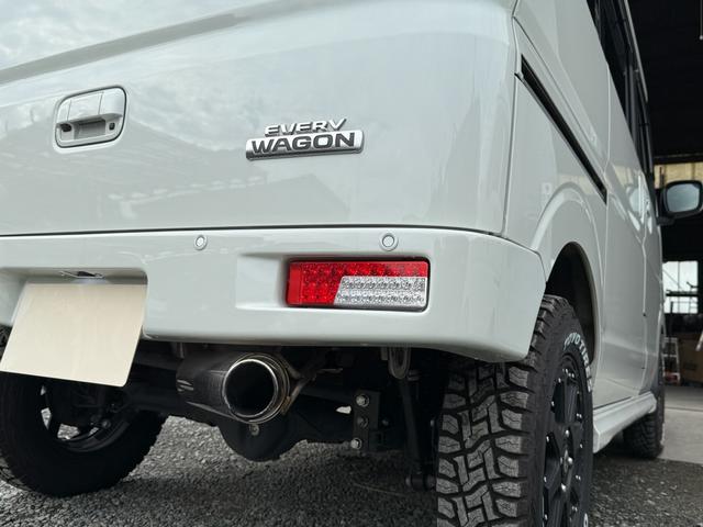 エブリイワゴン ＰＺターボスペシャル　プラスライン公認４インチリフトアップ　プラスライン前後バンパー　プラスラインマフラー　ＡＬＰＩＮＥ８インチナビ　ＡＬＰＩＮＥフリップダウンモニター　ＡＬＰＩＮＥデジタルインナーミラー　スキッドプレート（25枚目）