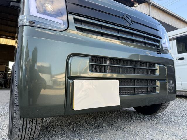 エブリイ ジョインターボ　５ＭＴ　ＢＬＩＴＺ車高調　荷室フローリング仕様　デイトナ１４インチＷ　社外インナーブラックヘッドライト　社外テール　ロッソモデロ２本出しマフラー　レザー調シートカバー　ルーフ用ネットラック（11枚目）