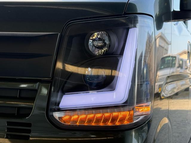 エブリイ ジョインターボ　５ＭＴ　ＢＬＩＴＺ車高調　荷室フローリング仕様　デイトナ１４インチＷ　社外インナーブラックヘッドライト　社外テール　ロッソモデロ２本出しマフラー　レザー調シートカバー　ルーフ用ネットラック（16枚目）