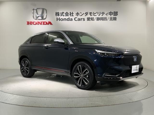 ヴェゼル ｅ：ＨＥＶＰＬａＹ　ＨＳＥＮＳＩＮＧ　２ト－ン　最長５年保証　ＥＴＣ　衝突被害軽減ブレーキ　カーテンエアバッグ　盗難防止装置　ＡＢＳ　ＥＳＣ　１オーナー　フルオートエアコン　リアカメラ　シートヒータ　エアバッグ　記録簿（52枚目）